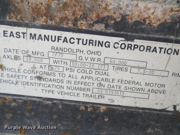 image for item DI0554 1980 East end dump trailer