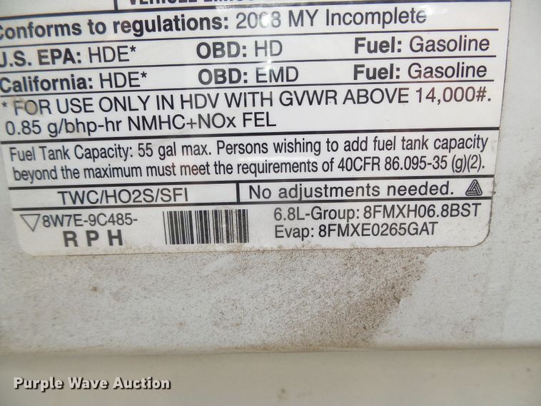 image for item DC5032 2008 Ford Econoline E450 Super Duty shuttle bus