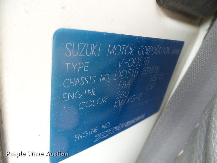 image for item DC5043 2001 Suzuki V-DD51B mini truck