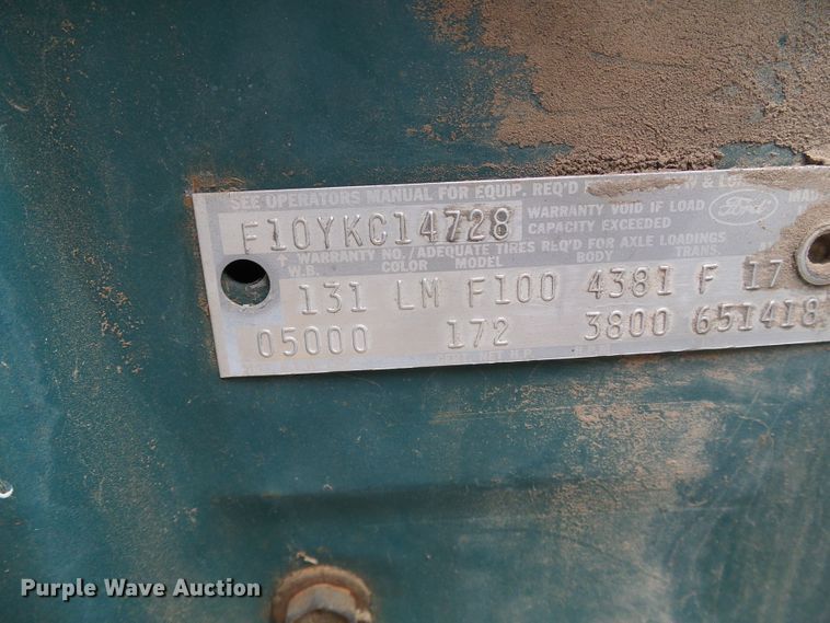 image for item DC5048 1968 Ford F100 pickup truck