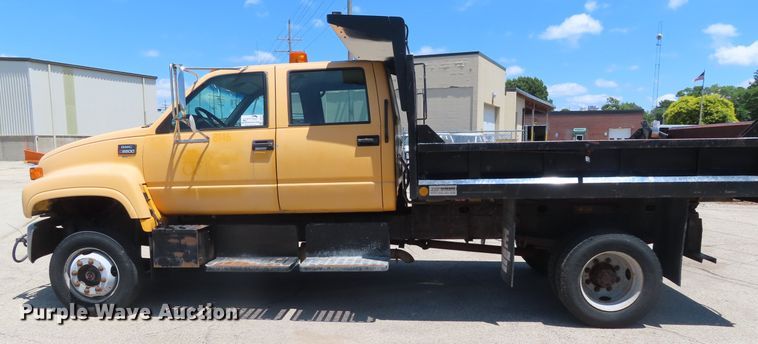 image for item DD6224 1997 GMC C6500 Crew Cab dump truck