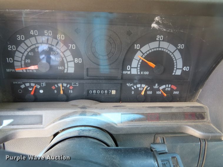 image for item DD6224 1997 GMC C6500 Crew Cab dump truck