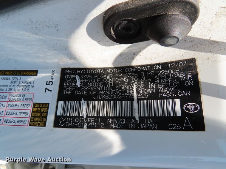 image for item DD6340 2008 Toyota Prius