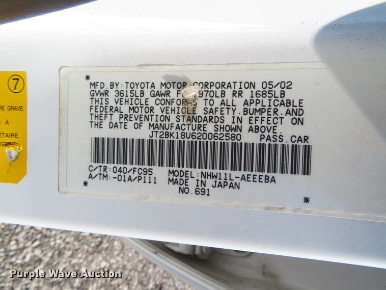 image for item DD6342 2002 Toyota Prius