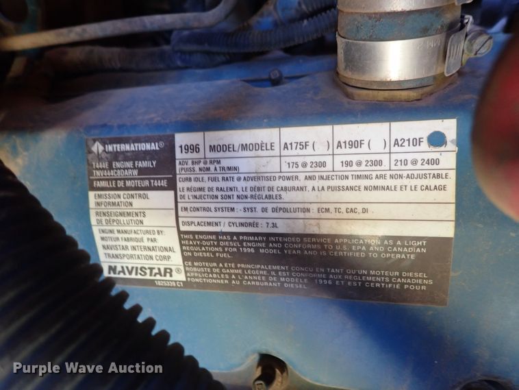 image for item DE5483 1996 International school bus