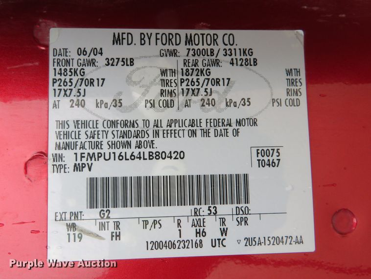 image for item DE8169 2004 Ford Expedition SUV