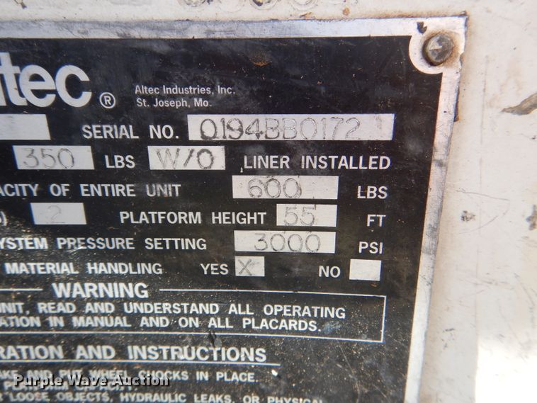 image for item DG4785 1994 Chevrolet Kodiak C6500 bucket truck