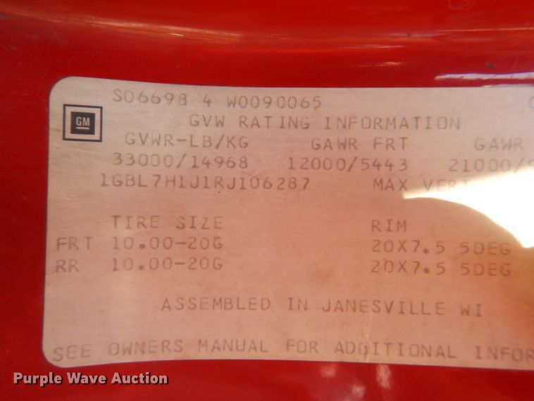 image for item DG4785 1994 Chevrolet Kodiak C6500 bucket truck