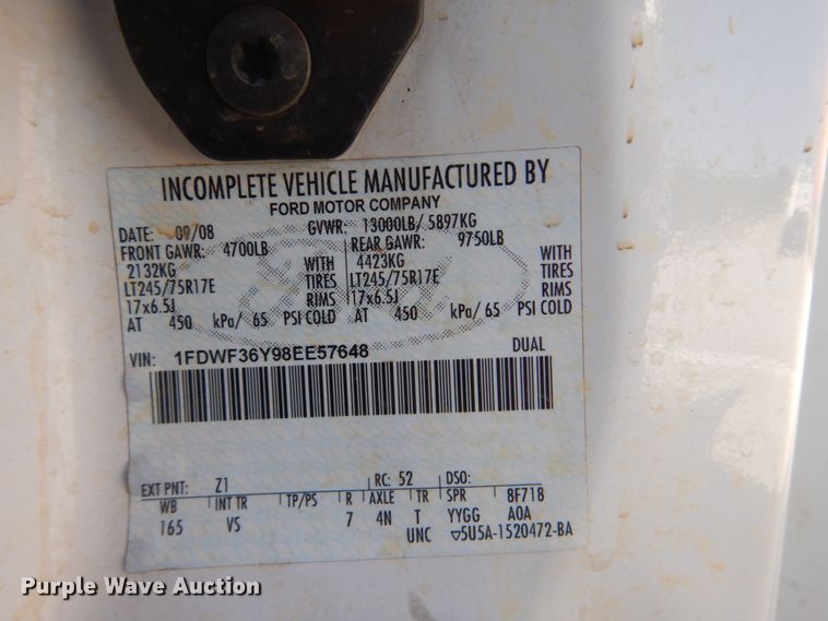 image for item DI2254 2008 Ford F350 Super Duty utility bed pickup truck