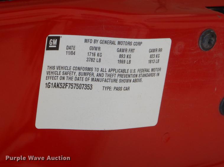 image for item ED9330 2005 Chevrolet Cobalt