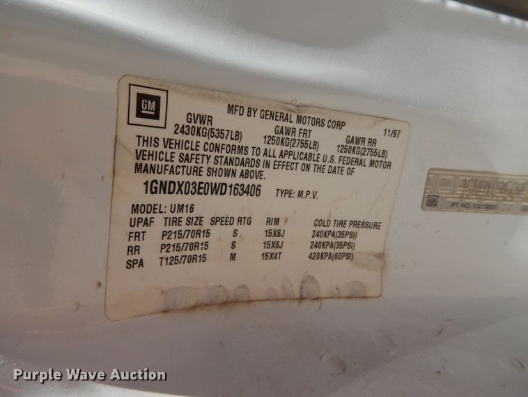 image for item FI9911 1998 Chevrolet Venture van