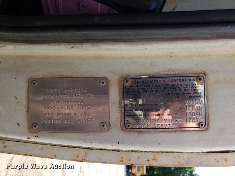 image for item FL9045 1983 GMC Brigadier Big Wheeler sewer tank truck