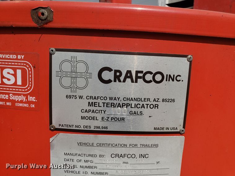 image for item FL9047 1995 Crafco EZ Pour 100D pothole patcher