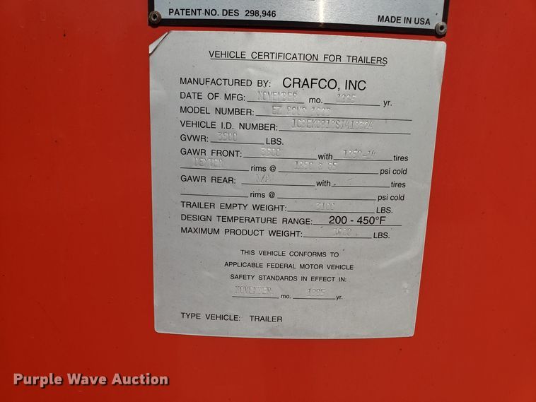 image for item FL9047 1995 Crafco EZ Pour 100D pothole patcher