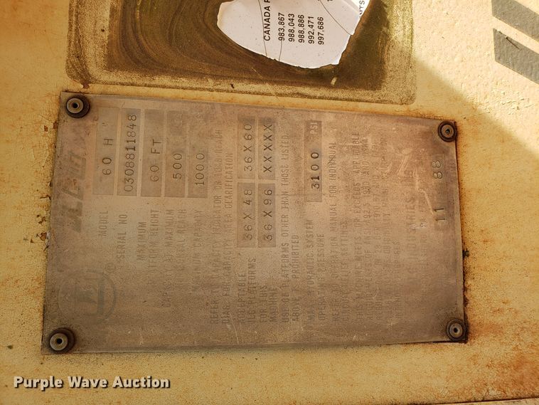 image for item FL9050 JLG 60H boom lift