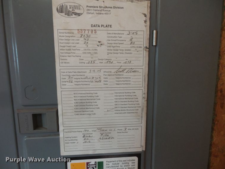 image for item FM9702 2005 Premiere 8X30 jobsite trailer