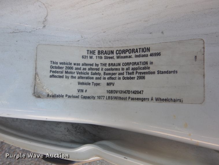 image for item FT9355 2007 Chevrolet Uplander handicap accessible van