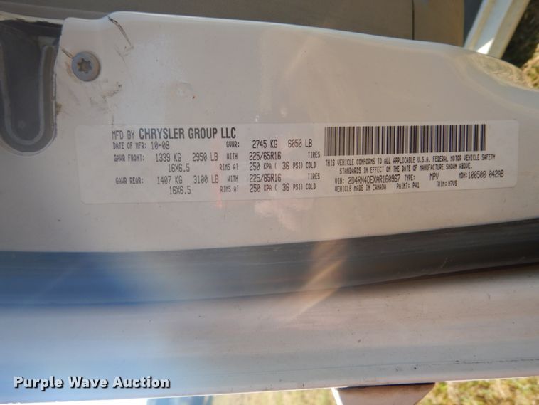 image for item FT9390 2010 Dodge Grand Caravan van