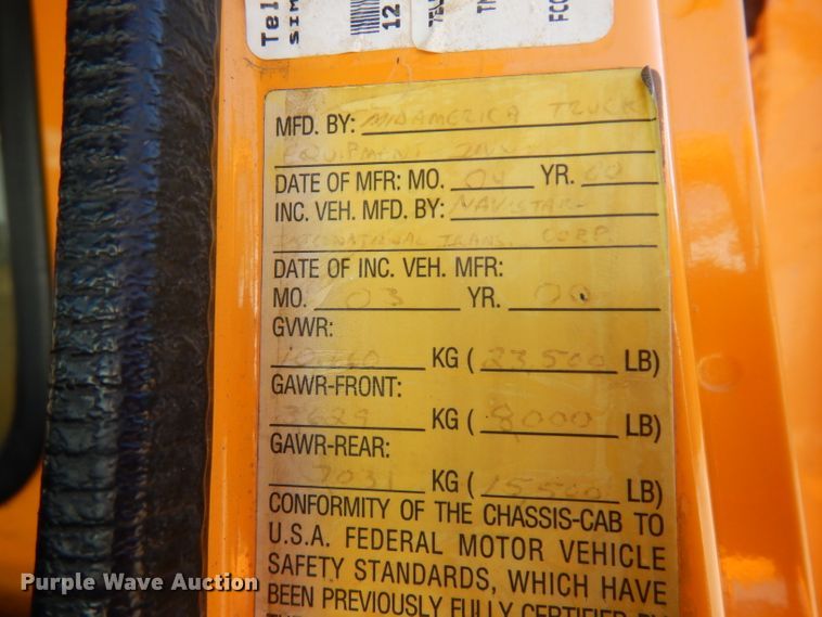 image for item GH9531 2001 International 4700 dump truck