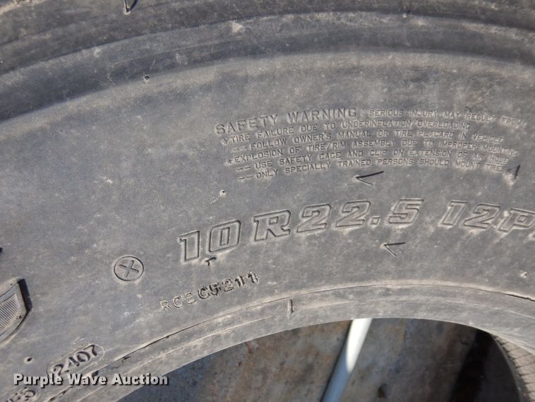 image for item GH9532 (3) Firestone 10R22.5 12PR recapped tires