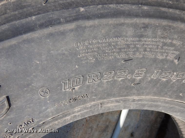 image for item GH9532 (3) Firestone 10R22.5 12PR recapped tires