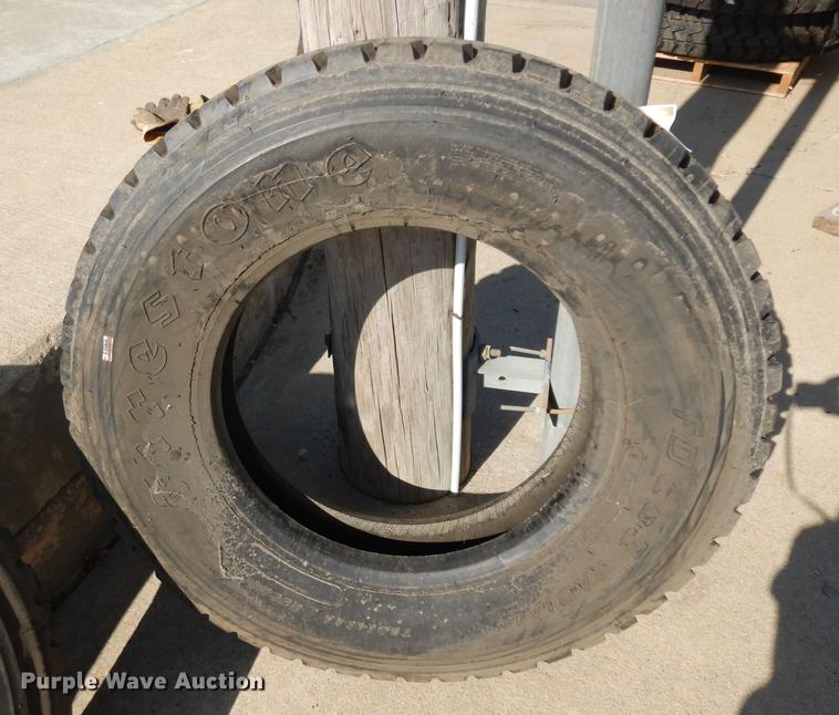 image for item GH9532 (3) Firestone 10R22.5 12PR recapped tires