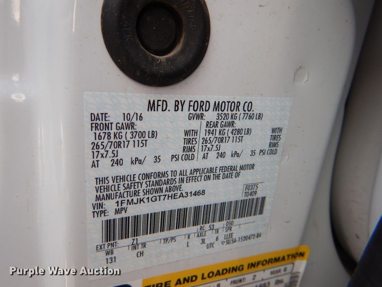 image for item DG4812 2017 Ford Expedition EL SUV