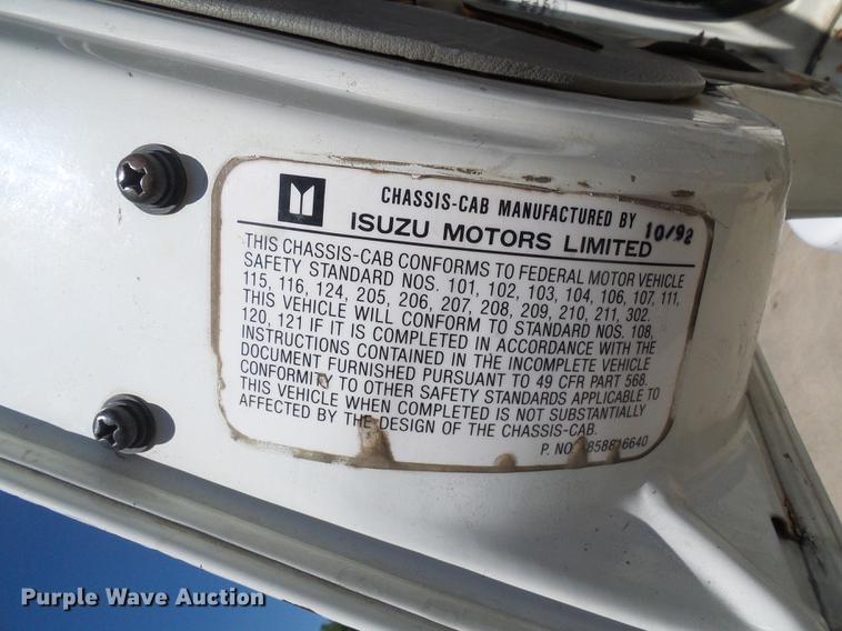 image for item DB2198 1993 Isuzu FTR dump flatbed truck