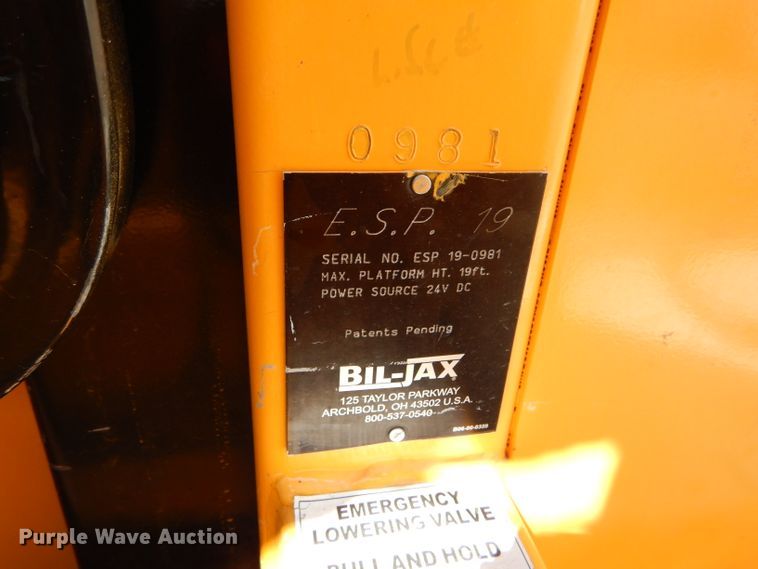 image for item DC5038 Biljax ESP19 vertical lift