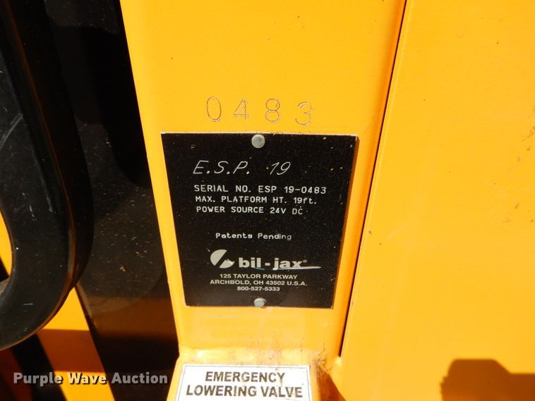 image for item DC5040 Biljax ESP19 vertical lift