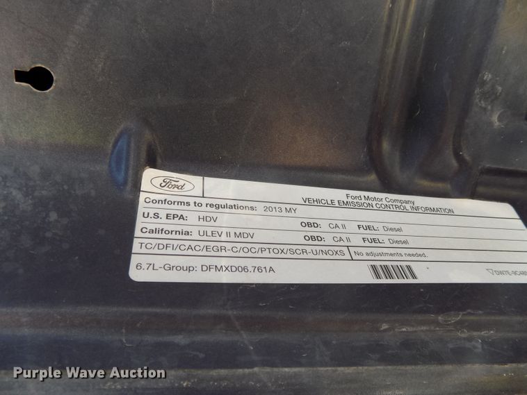 image for item DE7744 2013 Ford F250 Super Duty XLT Crew Cab pickup truck