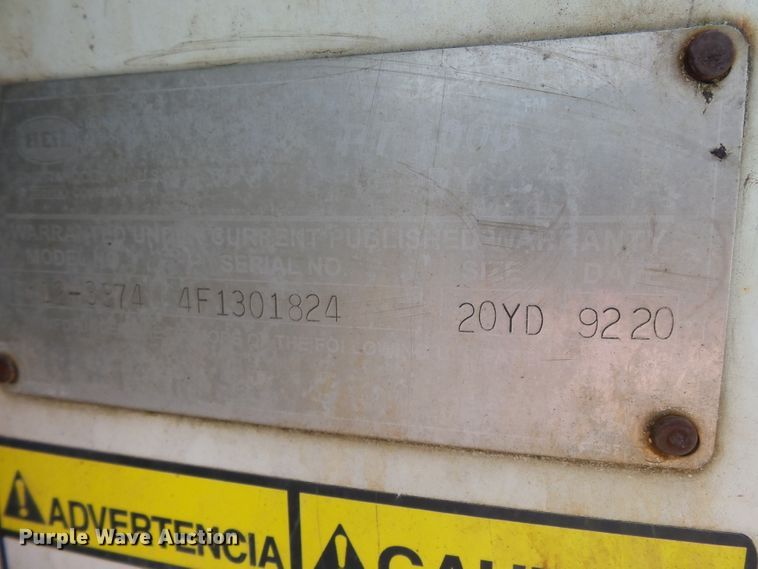 image for item DE7909 2010 International WorkStar 7300 refuse truck