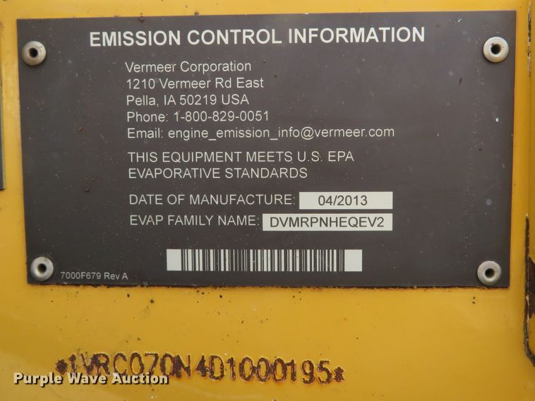 image for item DE8236 2013 Vermeer SC30TX stump grinder