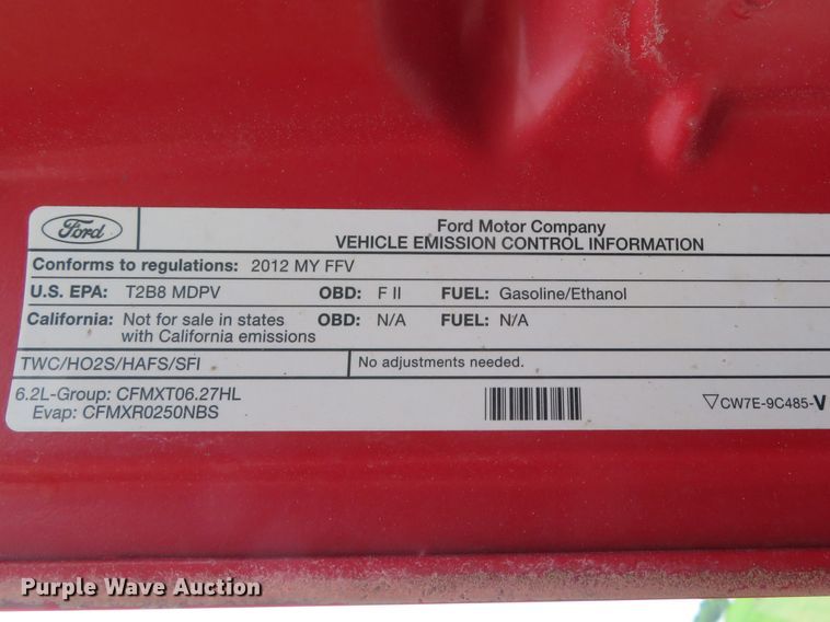 image for item DE8237 2012 Ford F250 Super Duty XL pickup truck