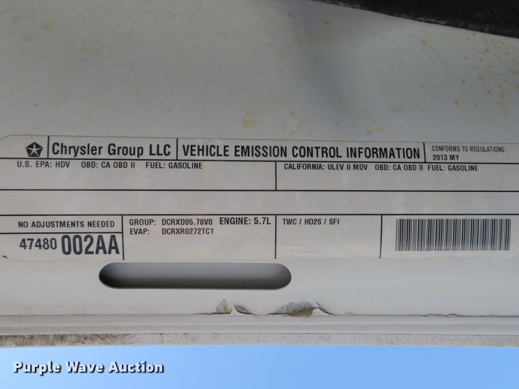 image for item DE8239 2013 Dodge Ram 2500HD Crew Cab pickup truck