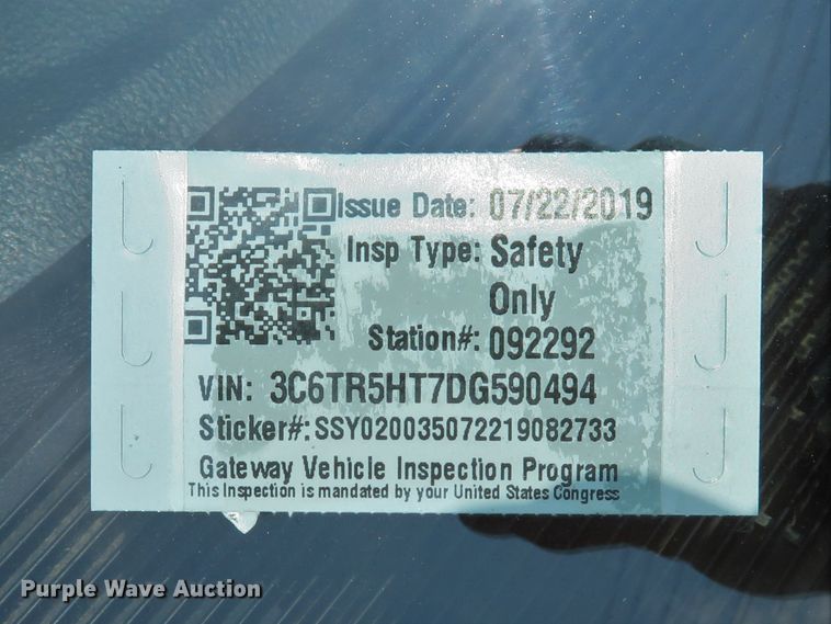 image for item DE8239 2013 Dodge Ram 2500HD Crew Cab pickup truck