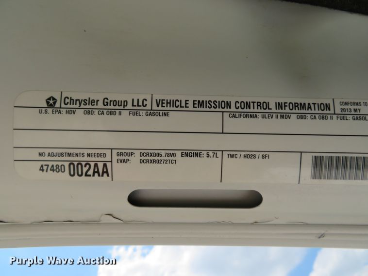 image for item DE8250 2013 Dodge Ram 2500HD pickup truck