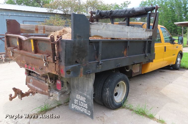image for item DH0293 2001 Ford F350 Super Duty Crew Cab dump bed pickup truck