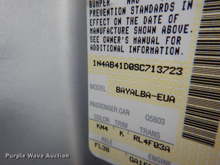 image for item DH6043 1995 Nissan Sentra GXE