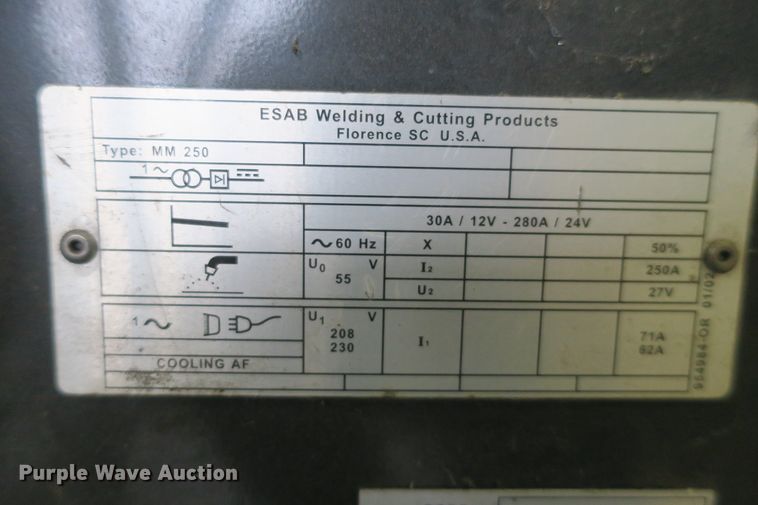image for item EA9332 Esab Migmaster 250 welder