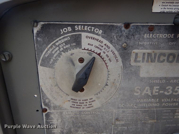 image for item ED9486 Lincoln Shield Arc SAE-350 welder