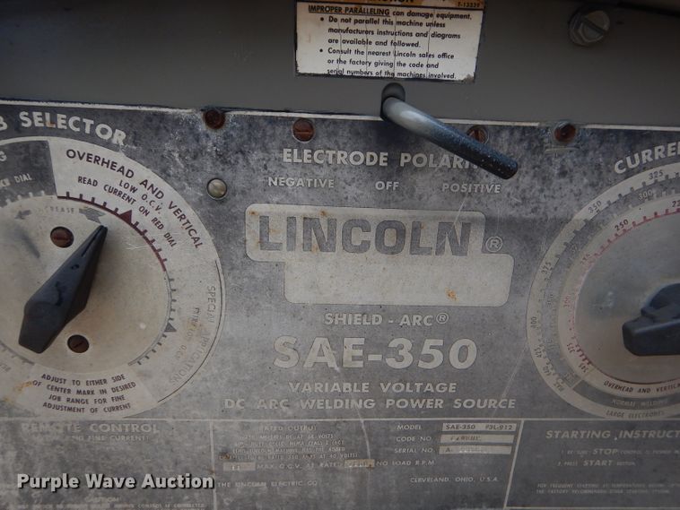 image for item ED9486 Lincoln Shield Arc SAE-350 welder