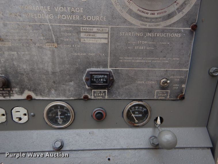 image for item ED9486 Lincoln Shield Arc SAE-350 welder