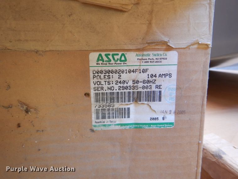 image for item EQ9143 (3) Asco switch boxes