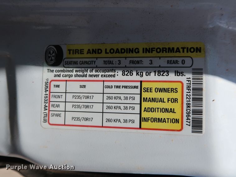 image for item FE9722 2008 Ford F150 XL pickup truck