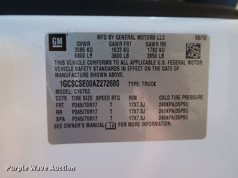 image for item FE9724 2010 Chevrolet Silverado 1500 LT Ext. Cab pickup truck