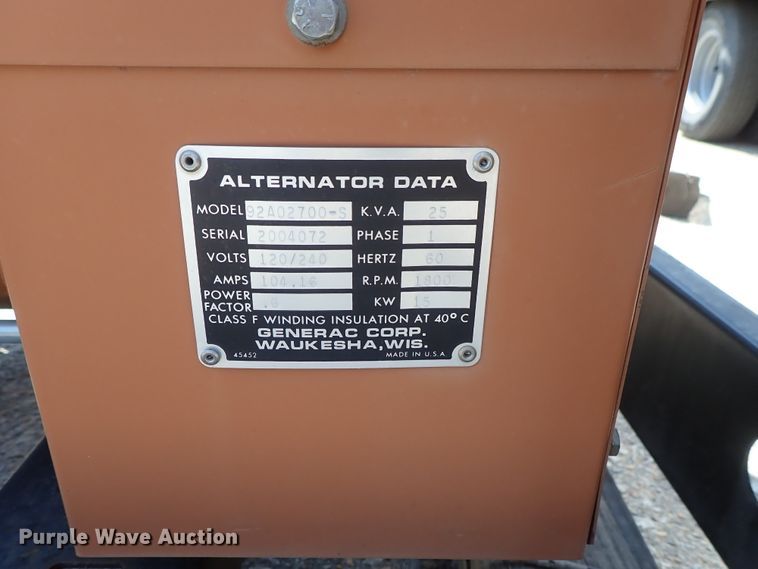 image for item FE9950 Generac 92A02700-S generator