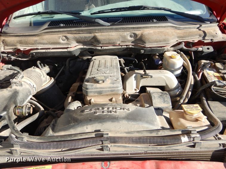 image for item FI9929 2003 Dodge Ram 2500 Quad Cab flatbed pickup truck