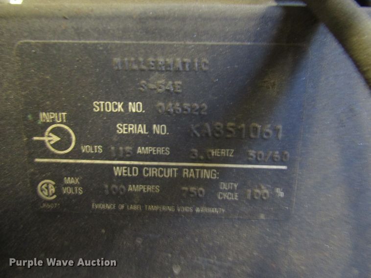 image for item FJ9694 Miller S-54E constant feed wire feeder