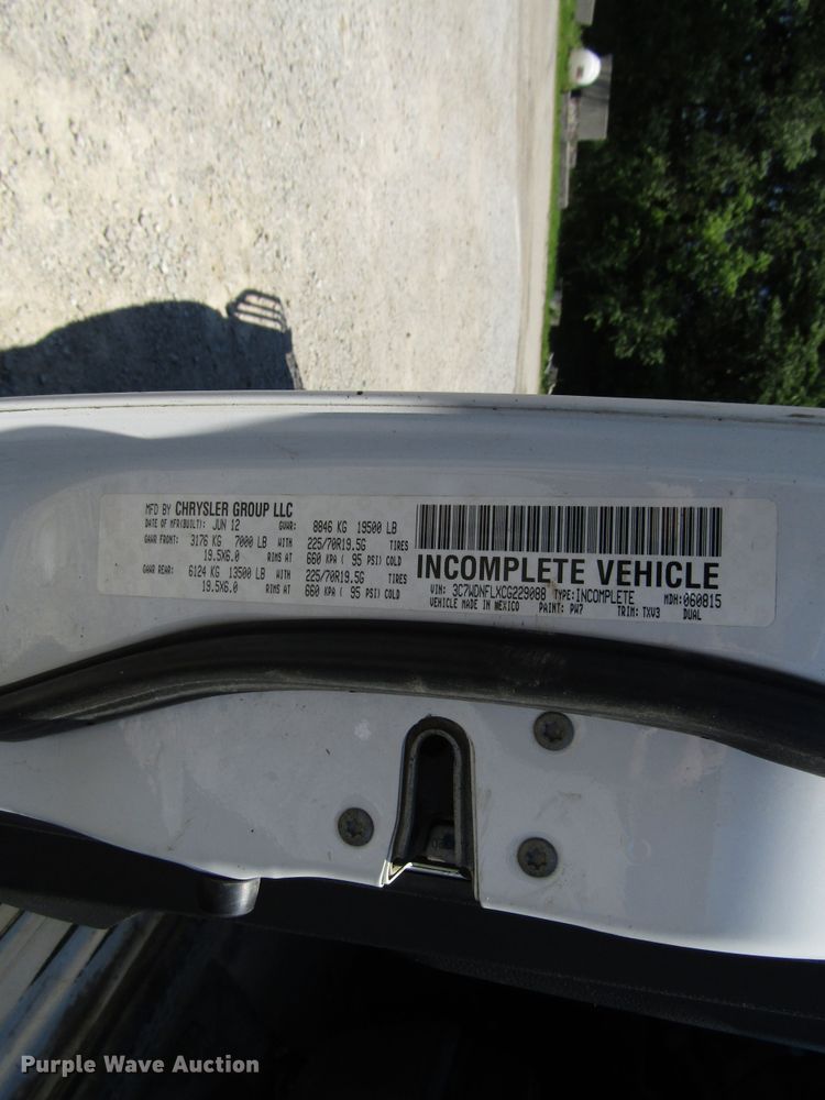 image for item FJ9711 2012 Dodge Ram 5500 Crew Cab flatbed truck